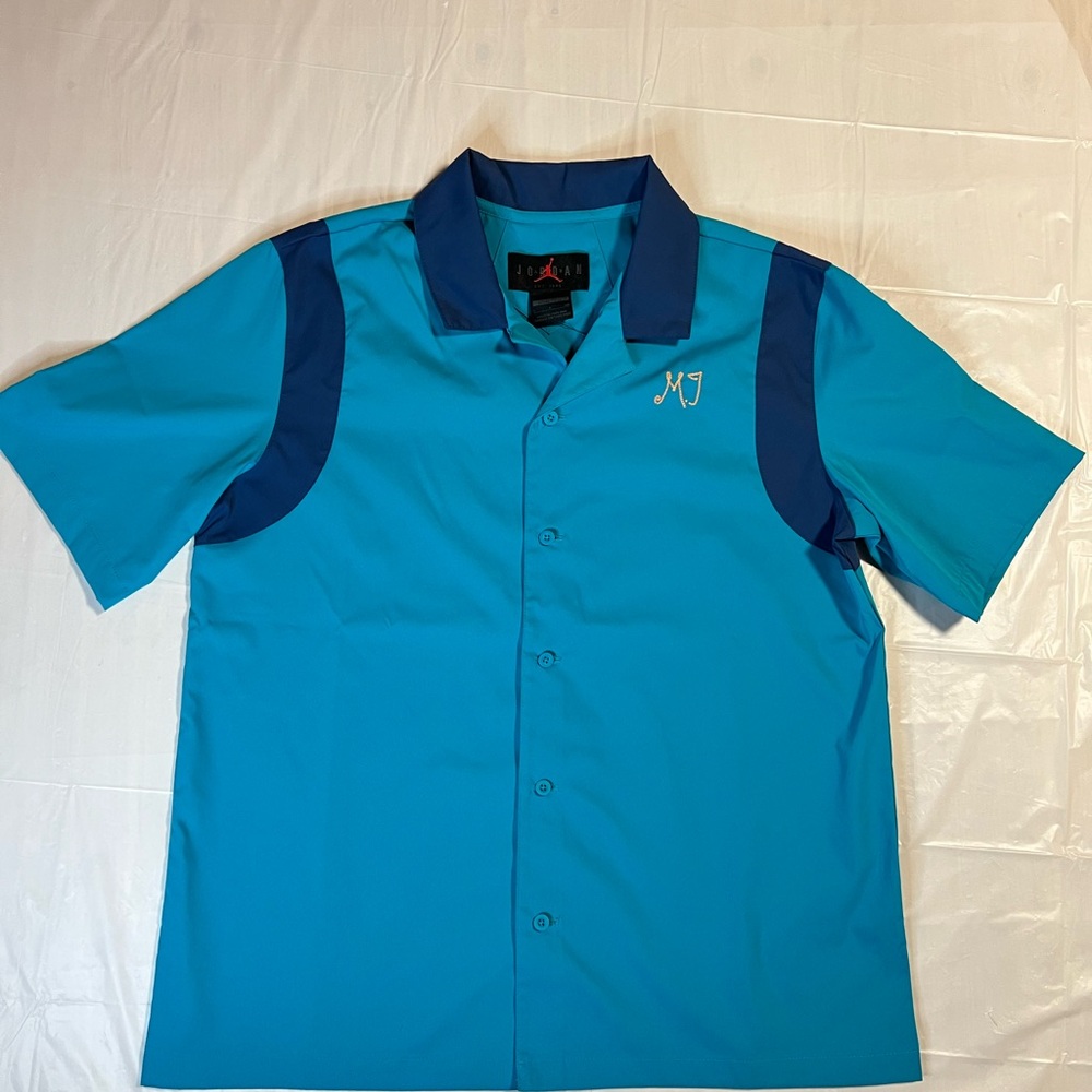 Michael Jordan Blue Short Sleeve Men's Shirt